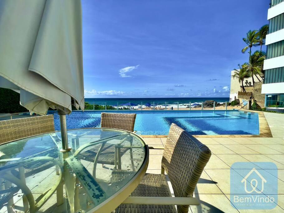 Apartamento Completo Com Vista Mar E Pe Na Areia 萨尔瓦多 外观 照片